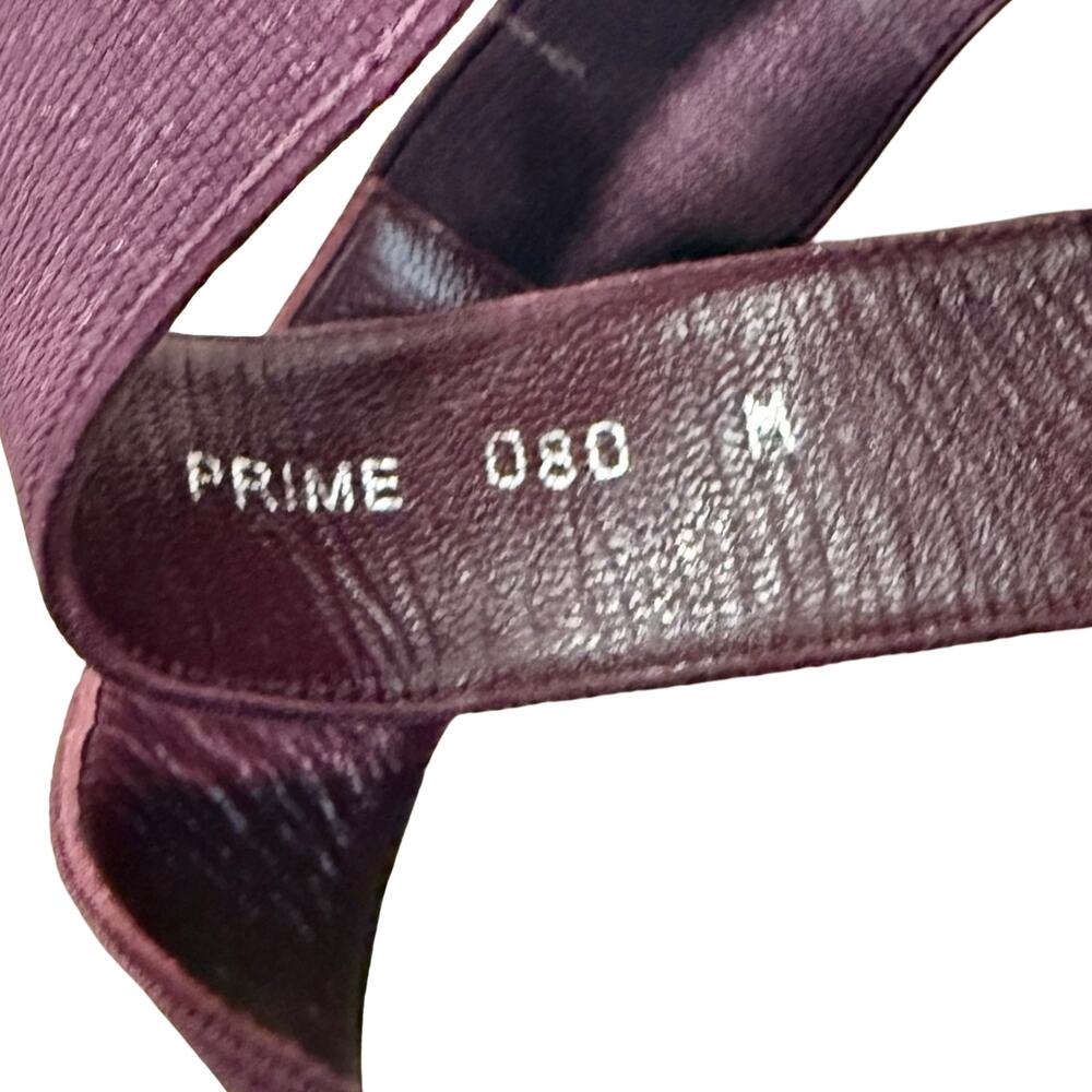 Donald J. Pliner Burgundy Criss Cross Prime Leather Pointy Toe Stiletto Heels 8 - Picture 5 of 12
